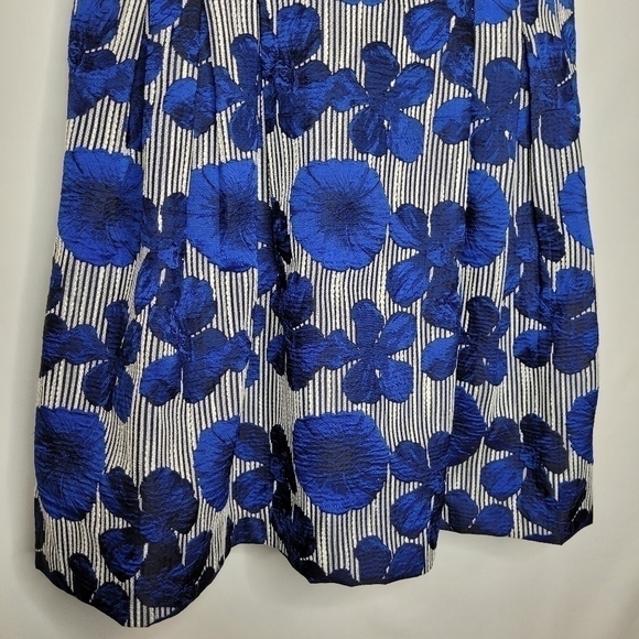 Badgley Mischka Liliana Blue Floral Dress - Picture 6 of 12